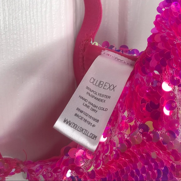 ✨3/$25 Club Exx sequin triangle bra✨ - Picture 2 of 4